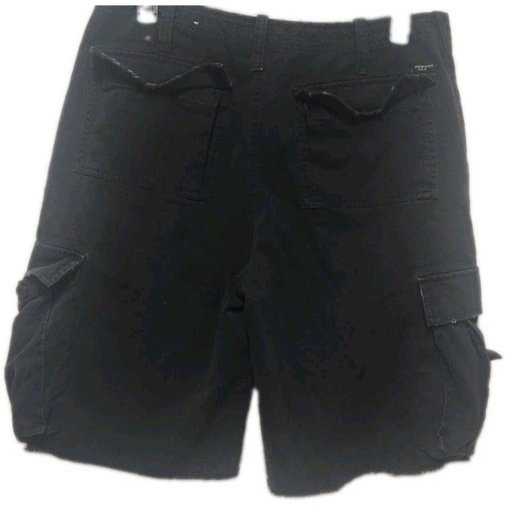Banana Split Shorts Mens 36 Black Utility Cargo Belted Raw Hem Shorts - Picture 2 of 14